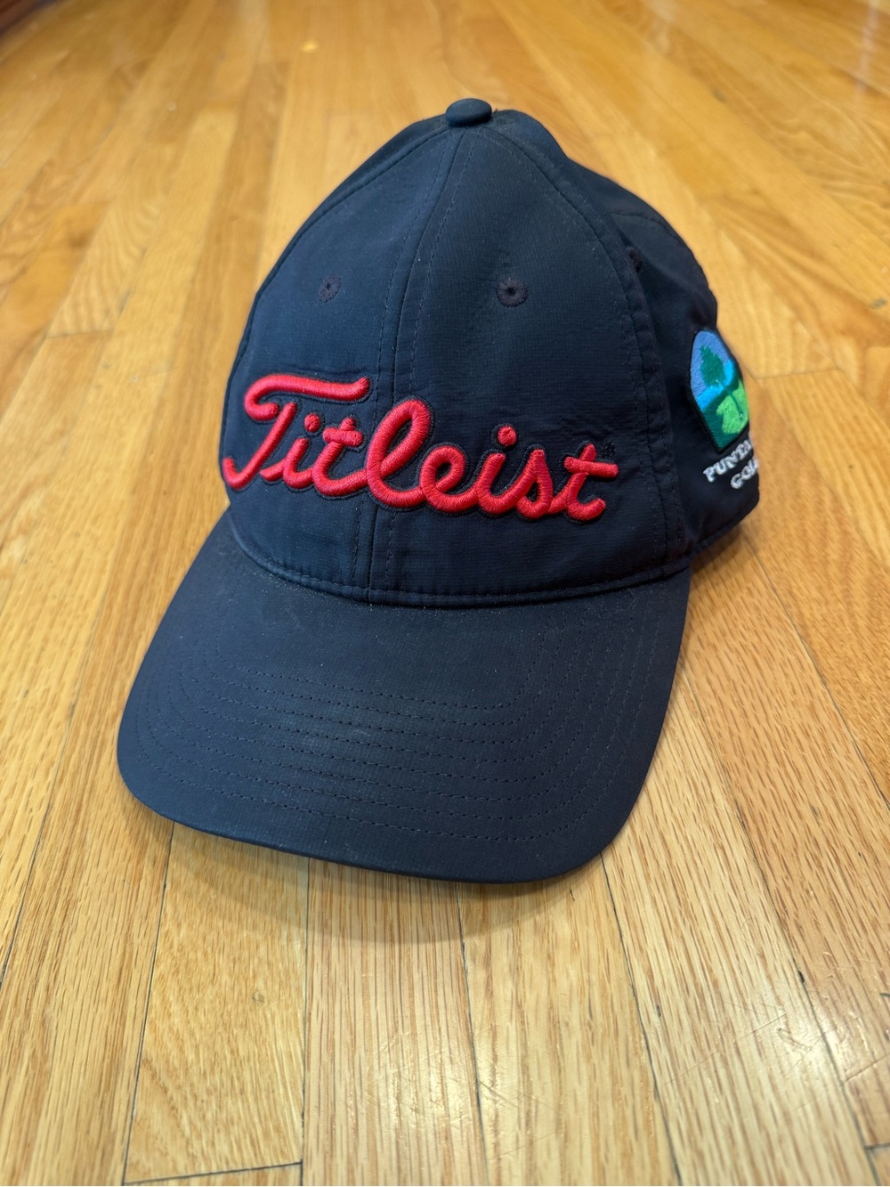 Punta Blanca Golf Club Titleist Black Baseball Cap with Red Script Logo